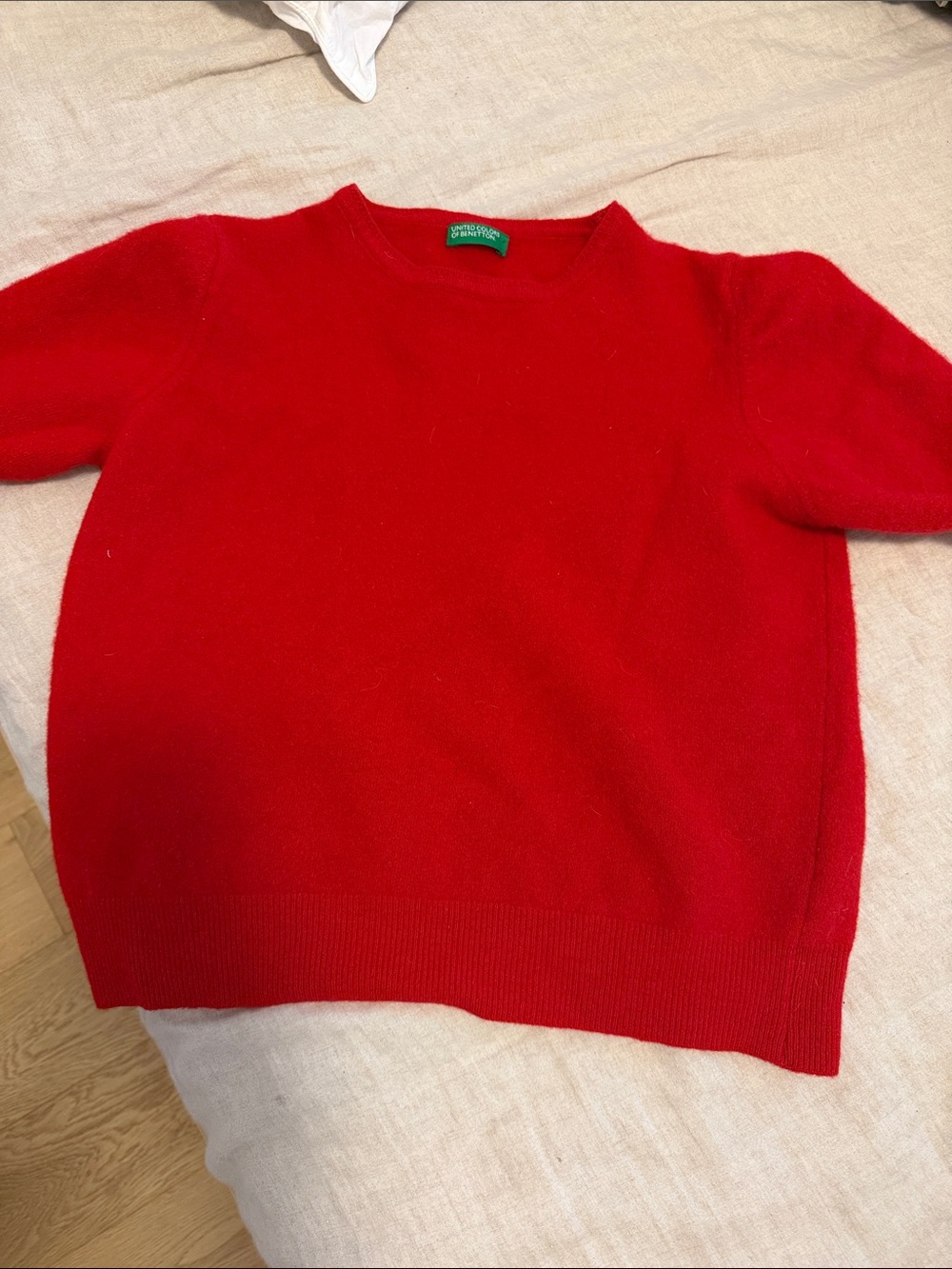 United Colors Of Benetton Vibrant Red Crewneck Sweater XS